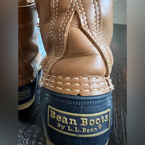 L.L.Bean Women’s 6″ Bean Boots Brown Leather Duck Boots Size 8 Narrow 8N ?? - Picture 9 of 16